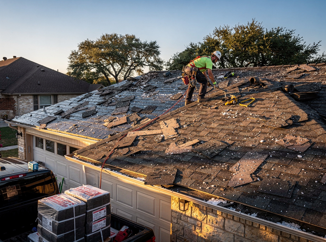 Hail Damage Roof Repair in Helotes TX
