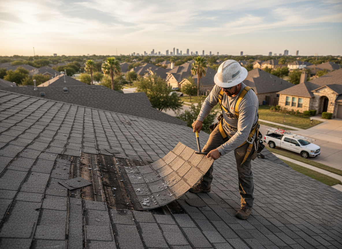Hail Damaged Shingles in San Antonio, TX